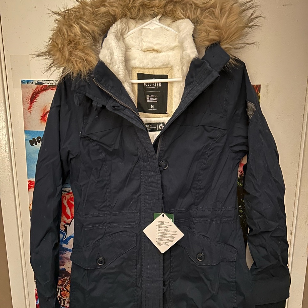 Hollister Faux Fur lined Coat